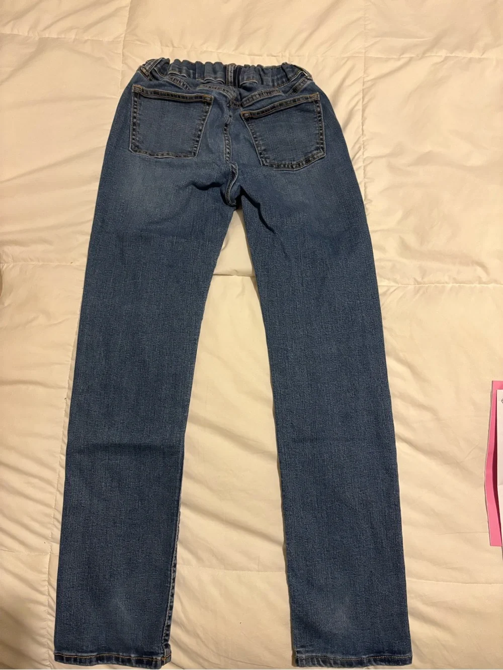 Old Navy Kids Boys Slim Jeans - Dark Blue with Tan Stitching